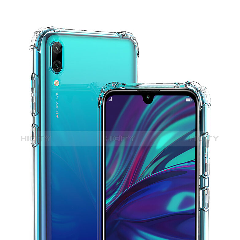 Silikon Schutzhülle Ultra Dünn Tasche Durchsichtig Transparent T02 für Huawei Y7 Pro (2019) Klar