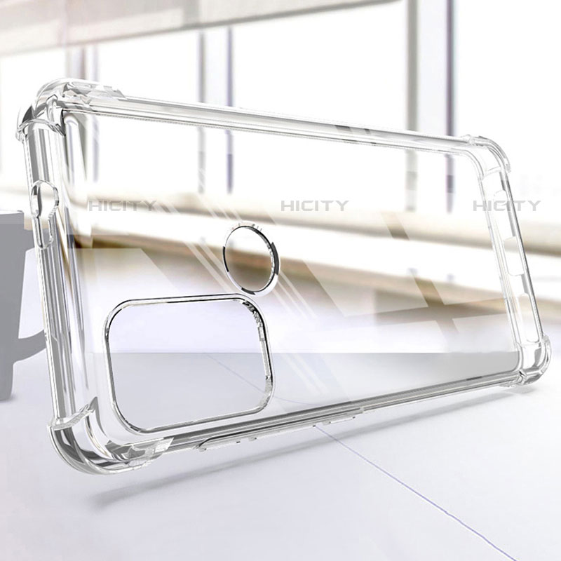 Silikon Schutzhülle Ultra Dünn Tasche Durchsichtig Transparent T02 für Motorola Moto G Pure Klar groß