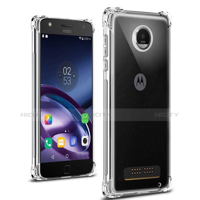 Silikon Schutzhülle Ultra Dünn Tasche Durchsichtig Transparent T02 für Motorola Moto Z Play Klar