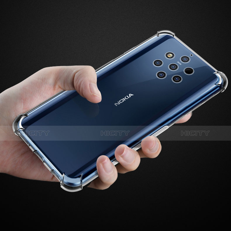 Silikon Schutzhülle Ultra Dünn Tasche Durchsichtig Transparent T02 für Nokia 9 PureView Klar