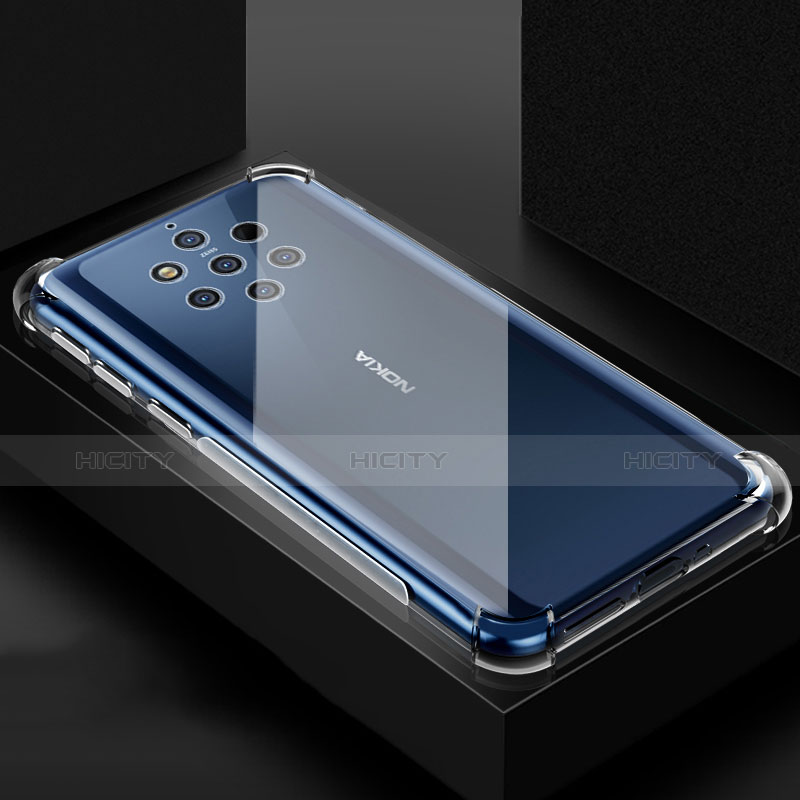 Silikon Schutzhülle Ultra Dünn Tasche Durchsichtig Transparent T02 für Nokia 9 PureView Klar