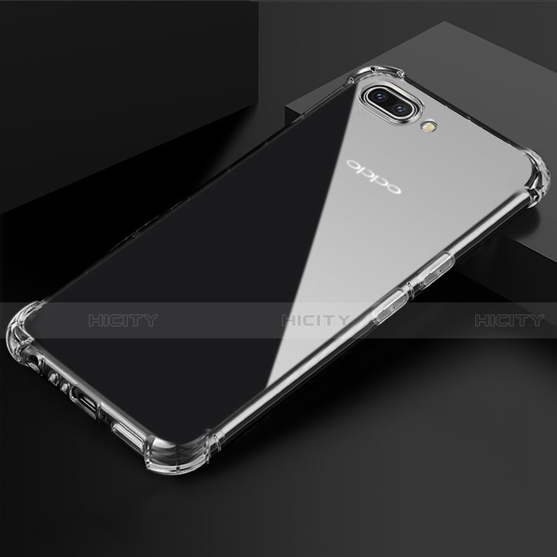 Silikon Schutzhülle Ultra Dünn Tasche Durchsichtig Transparent T02 für Oppo A5 Klar Plus