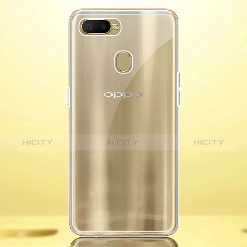 Silikon Schutzhülle Ultra Dünn Tasche Durchsichtig Transparent T02 für Oppo A7 Klar