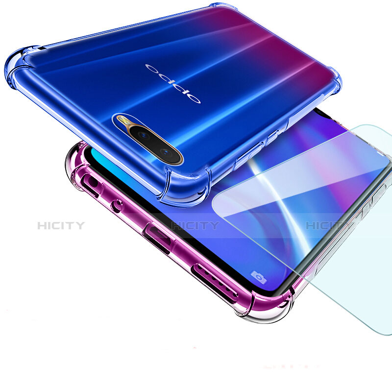 Silikon Schutzhülle Ultra Dünn Tasche Durchsichtig Transparent T02 für Oppo K1 Klar groß