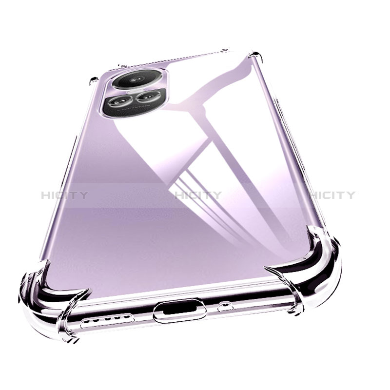 Silikon Schutzhülle Ultra Dünn Tasche Durchsichtig Transparent T02 für Oppo Reno10 Pro 5G Klar groß