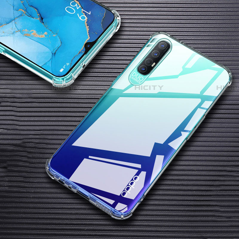 Silikon Schutzhülle Ultra Dünn Tasche Durchsichtig Transparent T02 für Oppo Reno3 Pro Klar