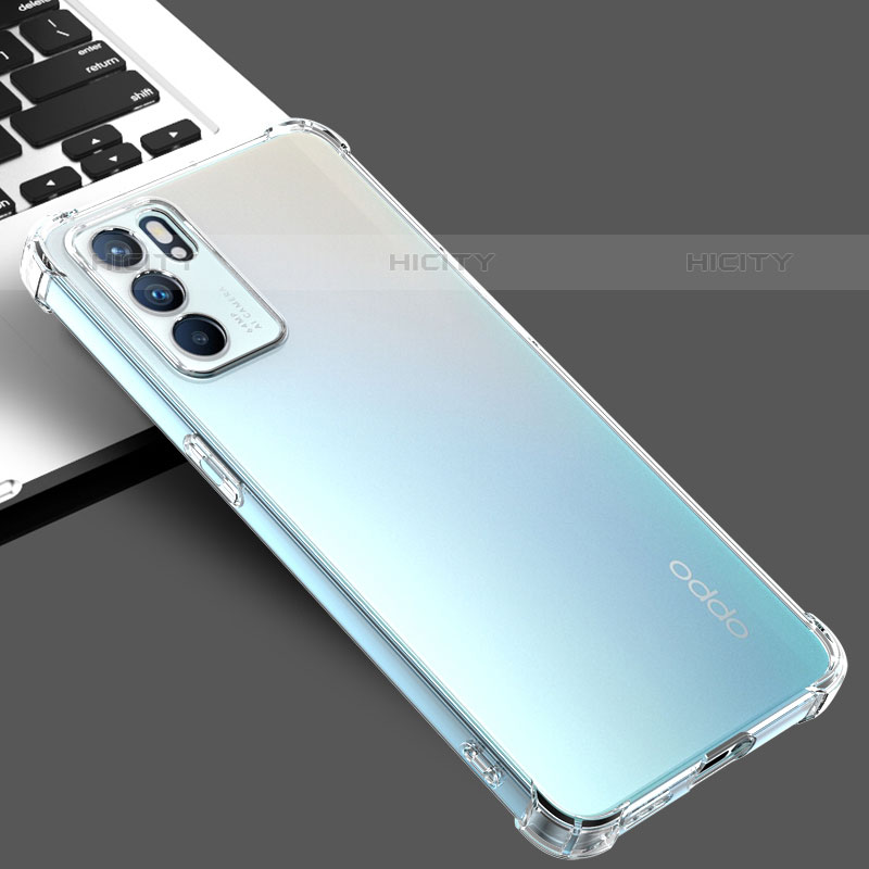 Silikon Schutzhülle Ultra Dünn Tasche Durchsichtig Transparent T02 für Oppo Reno6 Pro 5G India Klar