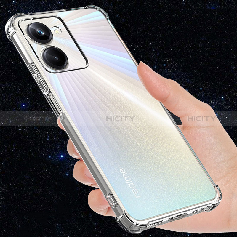 Silikon Schutzhülle Ultra Dünn Tasche Durchsichtig Transparent T02 für Realme 10 Pro 5G Klar