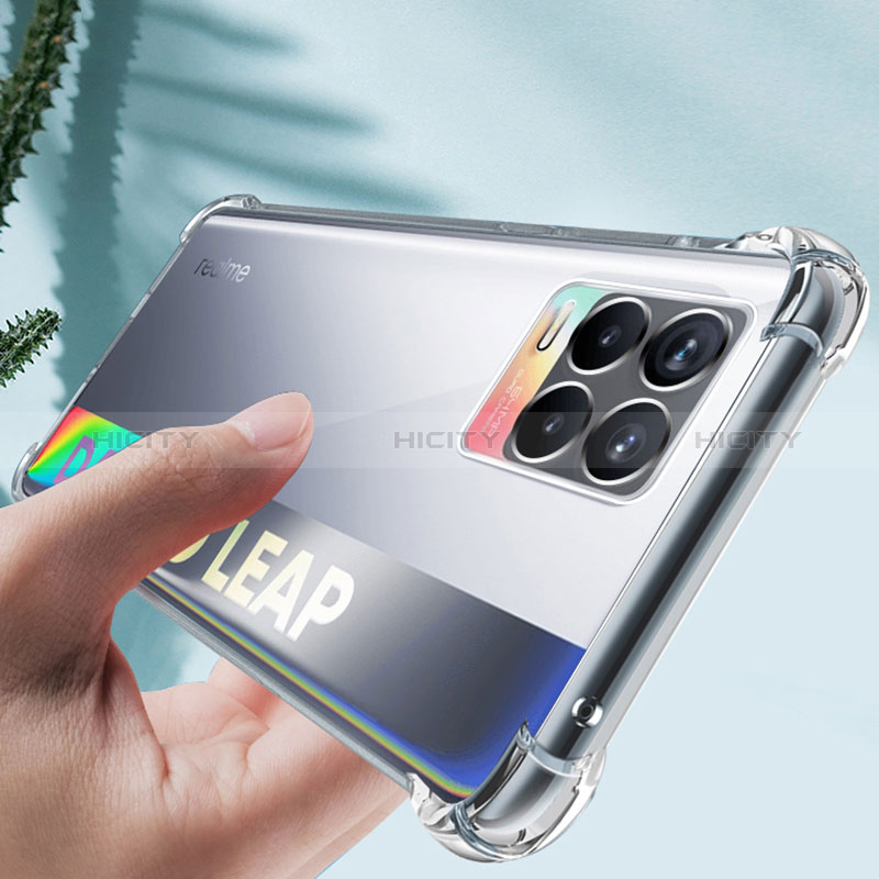 Silikon Schutzhülle Ultra Dünn Tasche Durchsichtig Transparent T02 für Realme 8 4G Klar