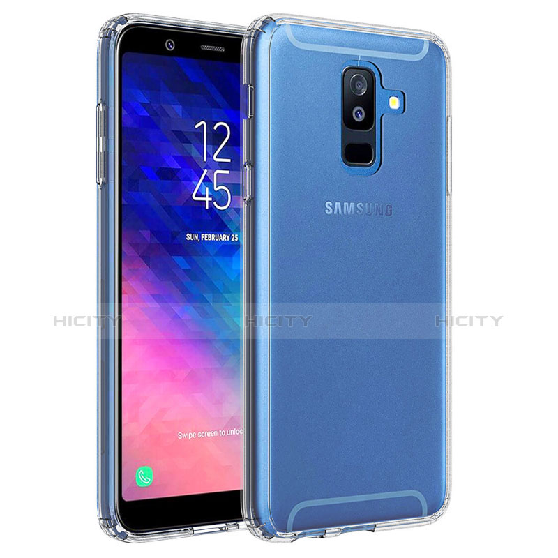 Silikon Schutzhülle Ultra Dünn Tasche Durchsichtig Transparent T02 für Samsung Galaxy A6 Plus (2018) Klar