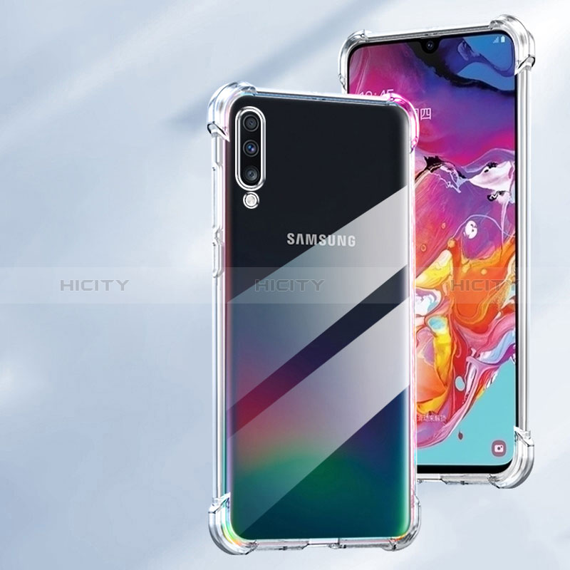 Silikon Schutzhülle Ultra Dünn Tasche Durchsichtig Transparent T02 für Samsung Galaxy A70S Klar