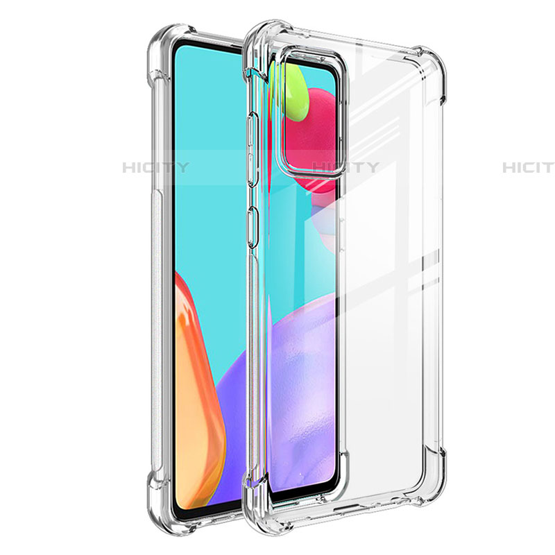 Silikon Schutzhülle Ultra Dünn Tasche Durchsichtig Transparent T02 für Samsung Galaxy A72 4G Klar