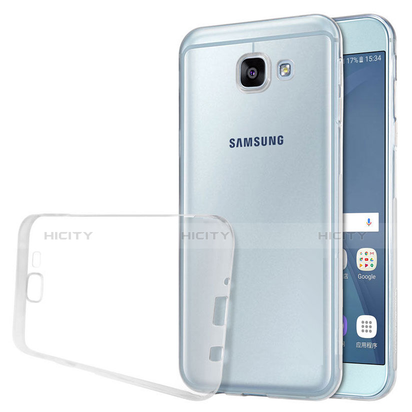 Silikon Schutzhülle Ultra Dünn Tasche Durchsichtig Transparent T02 für Samsung Galaxy A8 (2016) A8100 A810F Klar