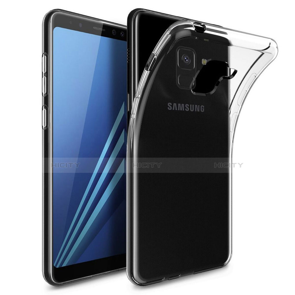 Silikon Schutzhülle Ultra Dünn Tasche Durchsichtig Transparent T02 für Samsung Galaxy A8 (2018) A530F Klar