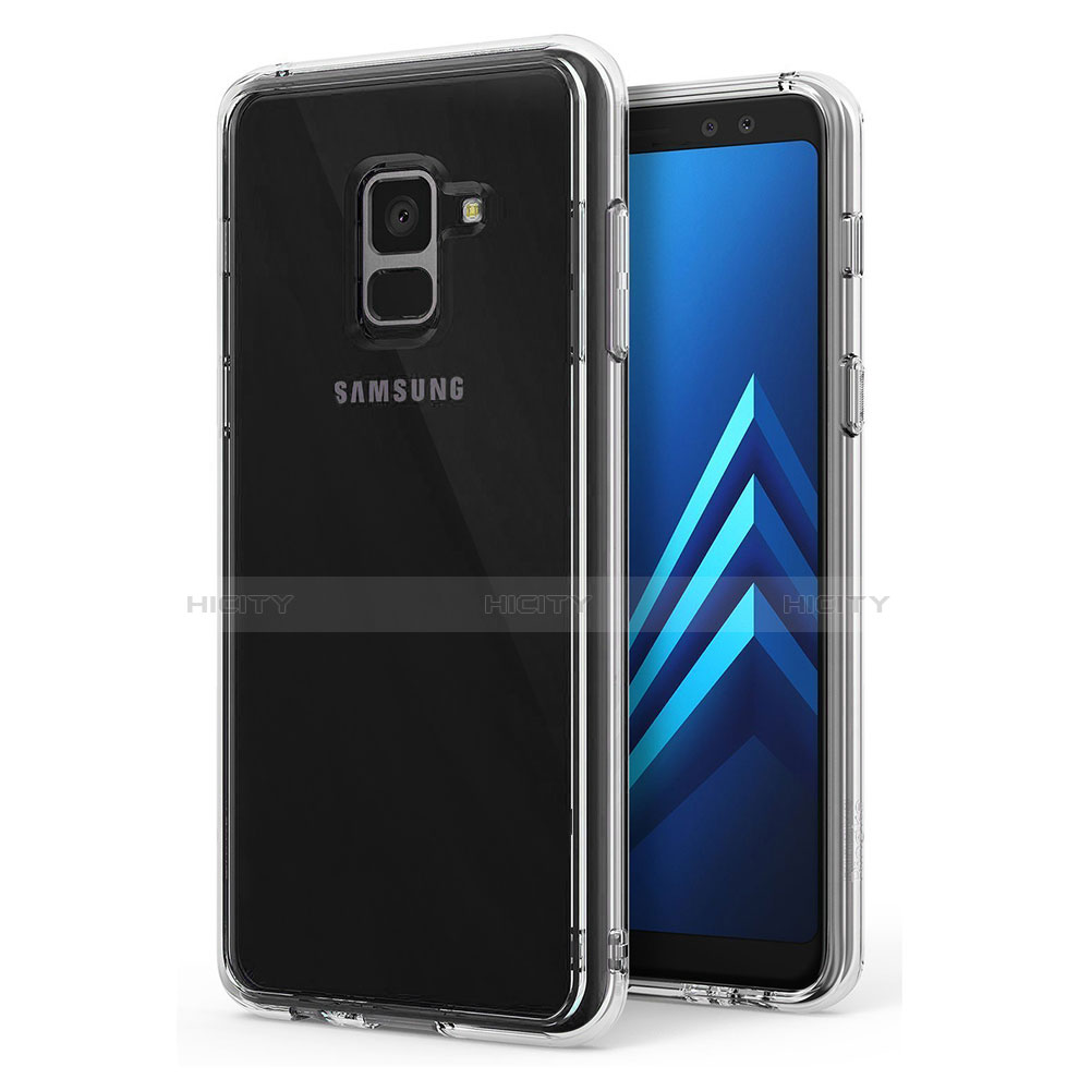 Silikon Schutzhülle Ultra Dünn Tasche Durchsichtig Transparent T02 für Samsung Galaxy A8 (2018) A530F Klar