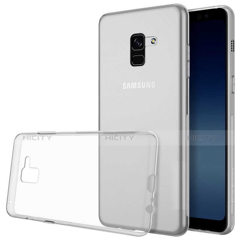 Silikon Schutzhülle Ultra Dünn Tasche Durchsichtig Transparent T02 für Samsung Galaxy A8+ A8 Plus (2018) Duos A730F Klar