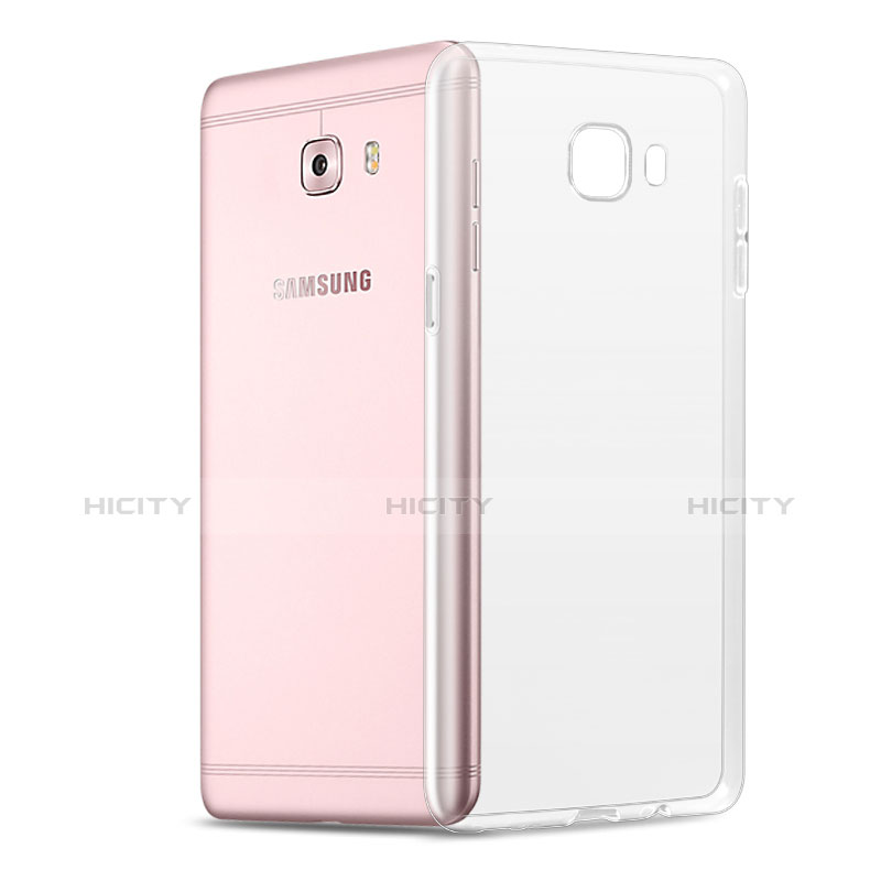 Silikon Schutzhülle Ultra Dünn Tasche Durchsichtig Transparent T02 für Samsung Galaxy C9 Pro C9000 Klar