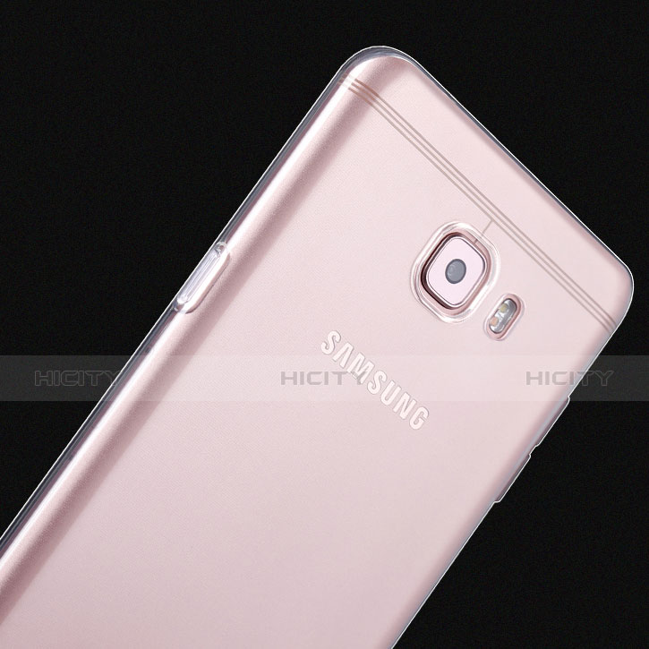 Silikon Schutzhülle Ultra Dünn Tasche Durchsichtig Transparent T02 für Samsung Galaxy C9 Pro C9000 Klar