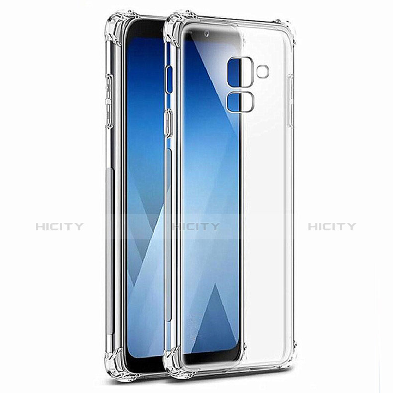 Silikon Schutzhülle Ultra Dünn Tasche Durchsichtig Transparent T02 für Samsung Galaxy J6 (2018) J600F Klar groß