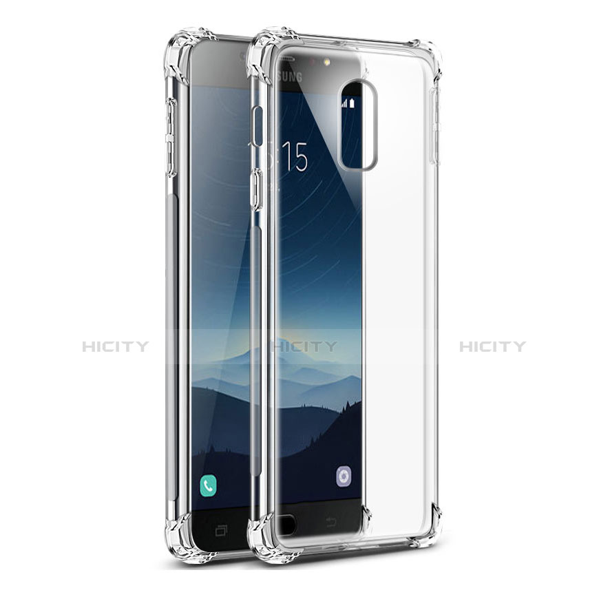 Silikon Schutzhülle Ultra Dünn Tasche Durchsichtig Transparent T02 für Samsung Galaxy J7 Plus Klar