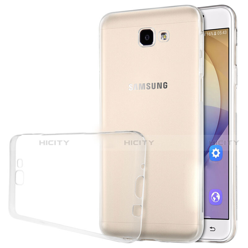 Silikon Schutzhülle Ultra Dünn Tasche Durchsichtig Transparent T02 für Samsung Galaxy J7 Prime Klar