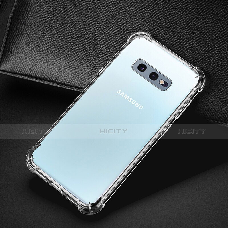 Silikon Schutzhülle Ultra Dünn Tasche Durchsichtig Transparent T02 für Samsung Galaxy S10e Klar groß