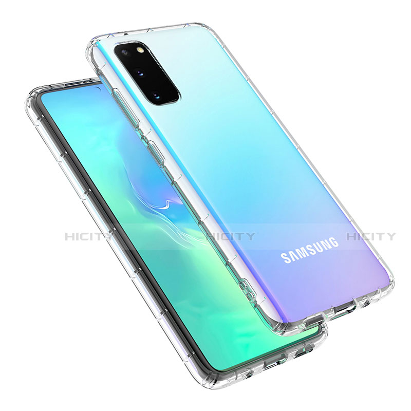 Silikon Schutzhülle Ultra Dünn Tasche Durchsichtig Transparent T02 für Samsung Galaxy S20 Klar