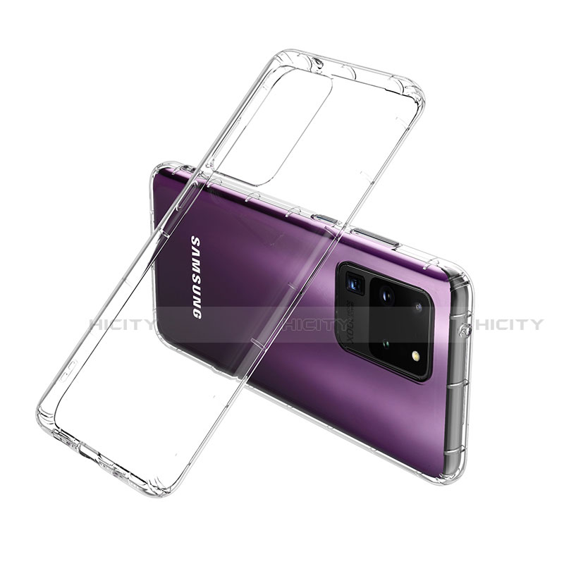 Silikon Schutzhülle Ultra Dünn Tasche Durchsichtig Transparent T02 für Samsung Galaxy S20 Ultra 5G Klar