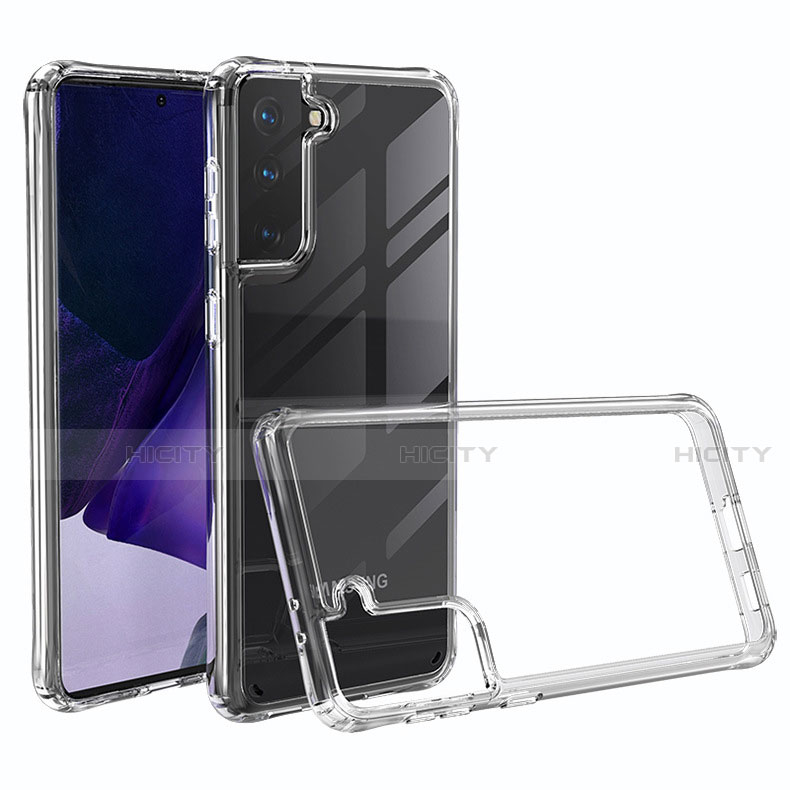 Silikon Schutzhülle Ultra Dünn Tasche Durchsichtig Transparent T02 für Samsung Galaxy S21 5G