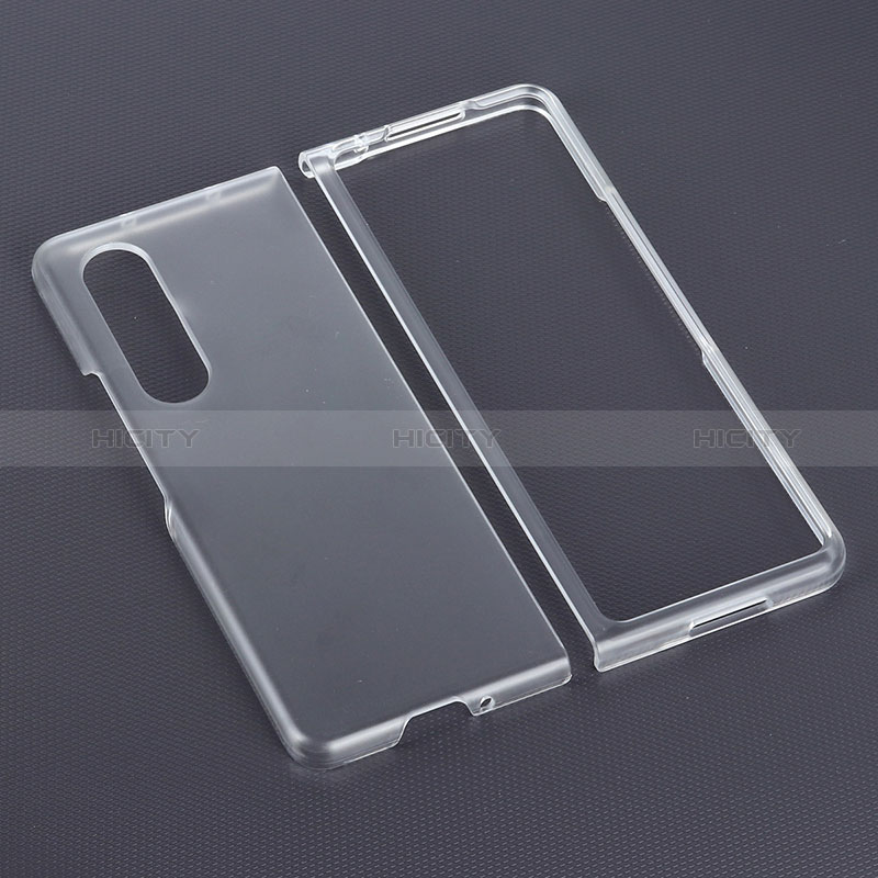 Silikon Schutzhülle Ultra Dünn Tasche Durchsichtig Transparent T02 für Samsung Galaxy Z Fold3 5G Klar