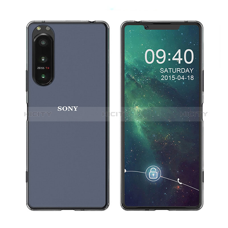 Silikon Schutzhülle Ultra Dünn Tasche Durchsichtig Transparent T02 für Sony Xperia 1 III Klar