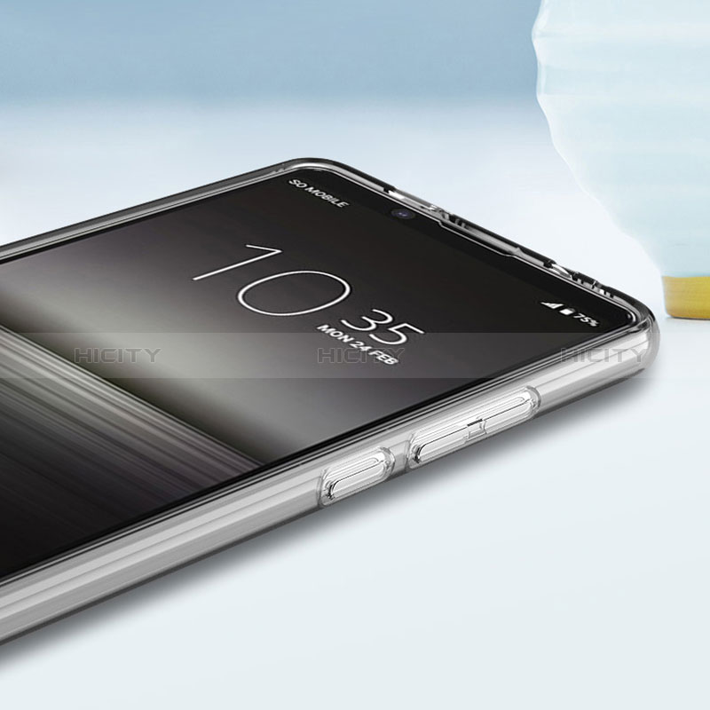 Silikon Schutzhülle Ultra Dünn Tasche Durchsichtig Transparent T02 für Sony Xperia 10 III SO-52B Klar