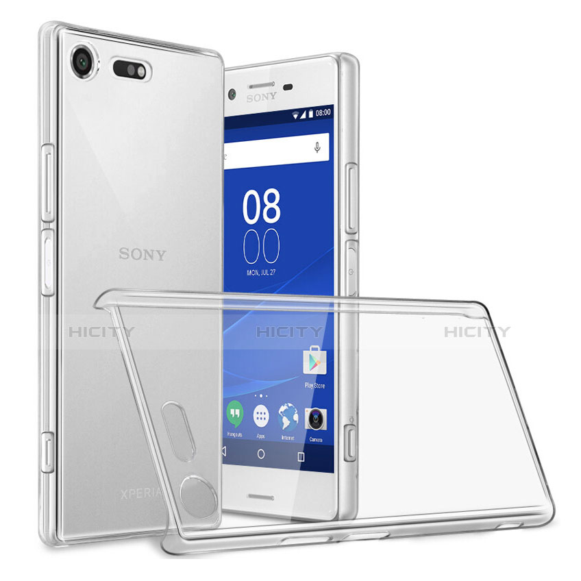 Silikon Schutzhülle Ultra Dünn Tasche Durchsichtig Transparent T02 für Sony Xperia XZ Premium Klar