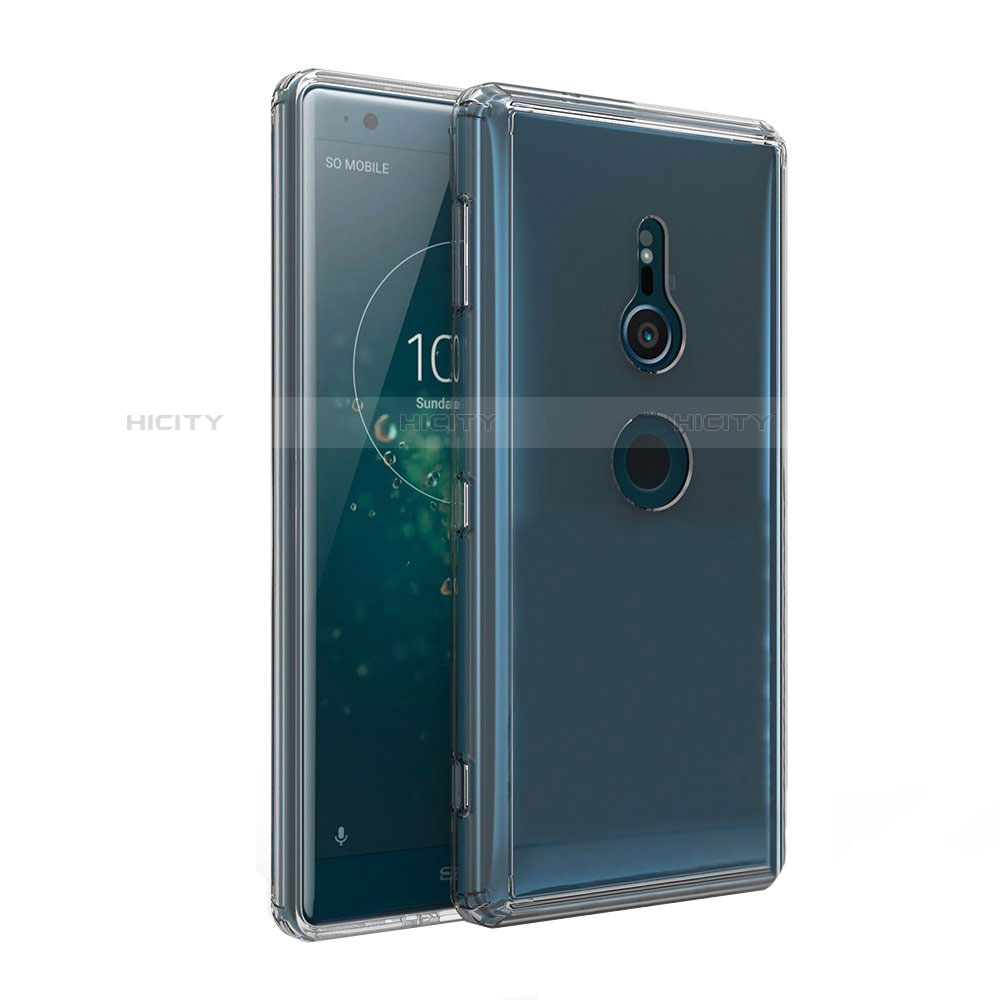 Silikon Schutzhülle Ultra Dünn Tasche Durchsichtig Transparent T02 für Sony Xperia XZ2 Klar