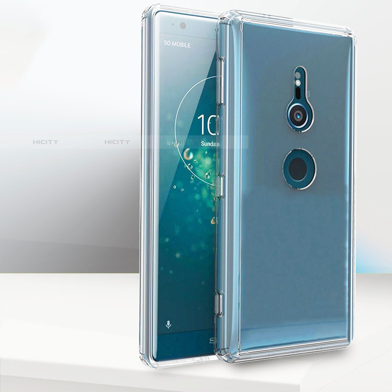 Silikon Schutzhülle Ultra Dünn Tasche Durchsichtig Transparent T02 für Sony Xperia XZ2 Klar