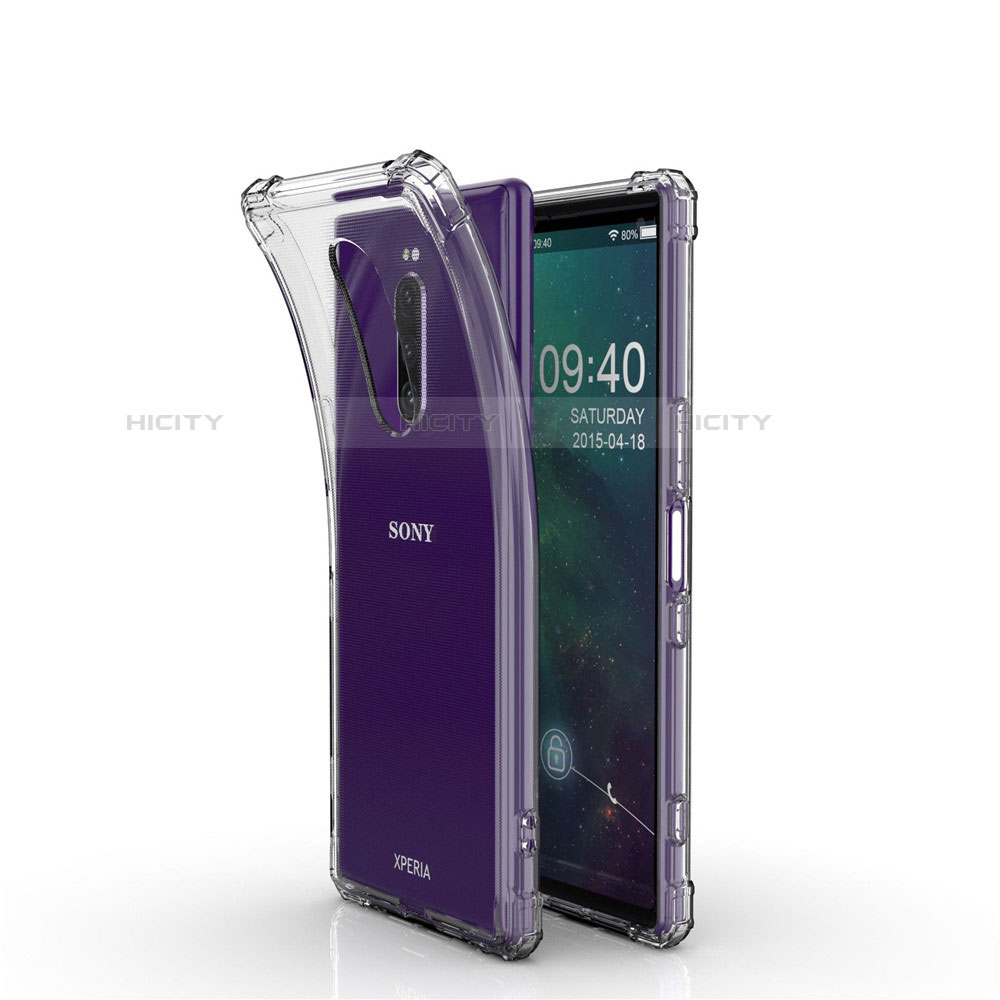 Silikon Schutzhülle Ultra Dünn Tasche Durchsichtig Transparent T02 für Sony Xperia XZ4 Klar