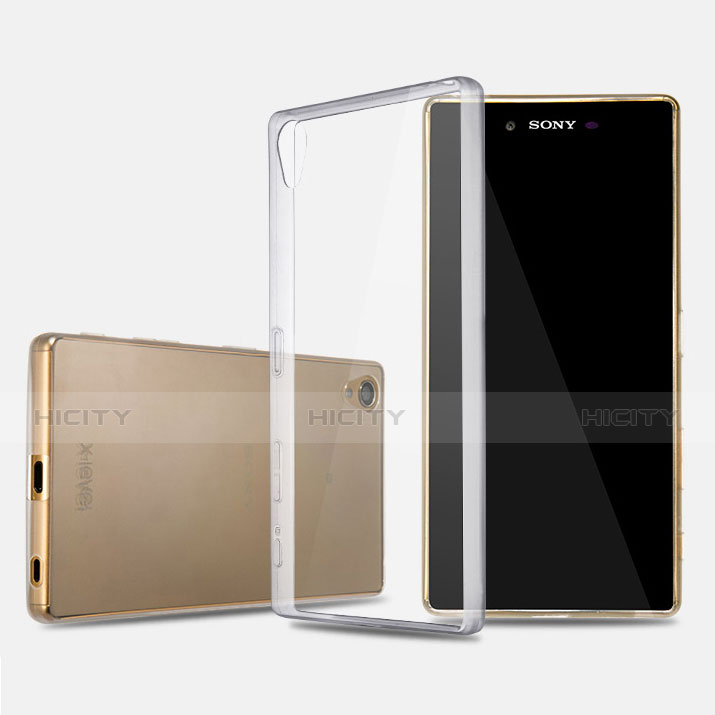 Silikon Schutzhülle Ultra Dünn Tasche Durchsichtig Transparent T02 für Sony Xperia Z5 Premium Klar