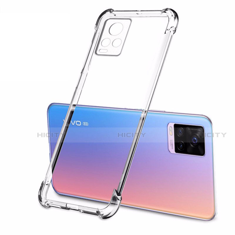 Silikon Schutzhülle Ultra Dünn Tasche Durchsichtig Transparent T02 für Vivo V20 Pro 5G Klar