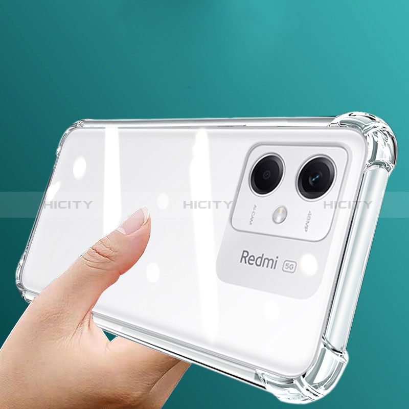 Silikon Schutzhülle Ultra Dünn Tasche Durchsichtig Transparent T02 für Xiaomi Redmi Note 12R Pro 5G Klar