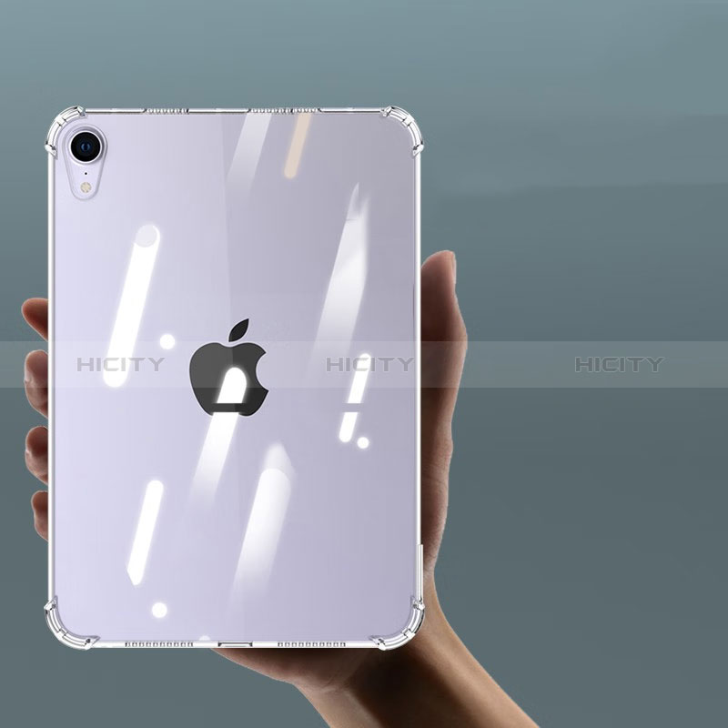 Silikon Schutzhülle Ultra Dünn Tasche Durchsichtig Transparent T03 für Apple iPad Mini 6 Klar