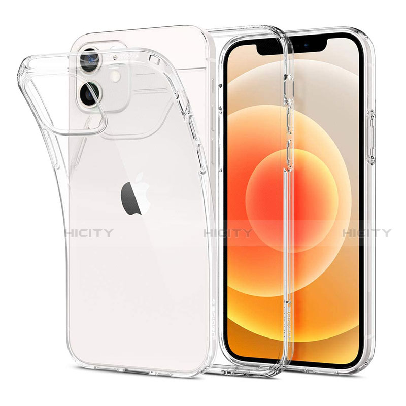 Silikon Schutzhülle Ultra Dünn Tasche Durchsichtig Transparent T03 für Apple iPhone 12 Mini Klar