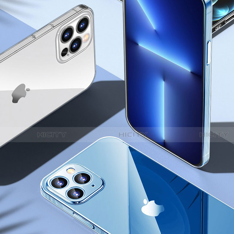 Silikon Schutzhülle Ultra Dünn Tasche Durchsichtig Transparent T03 für Apple iPhone 13 Pro Max Klar groß