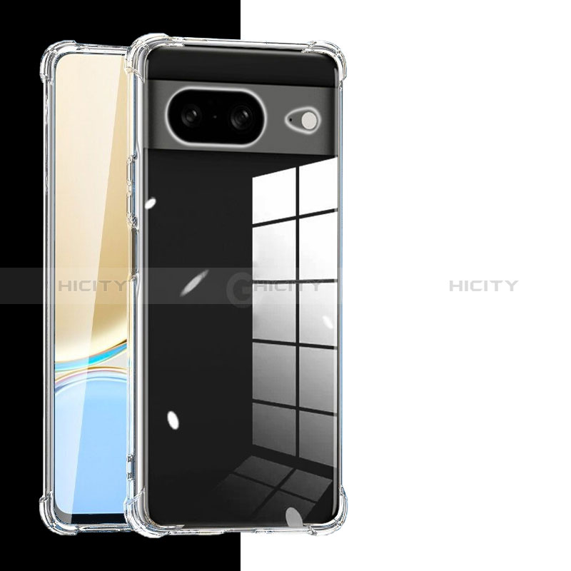 Silikon Schutzhülle Ultra Dünn Tasche Durchsichtig Transparent T03 für Google Pixel 8 5G Klar