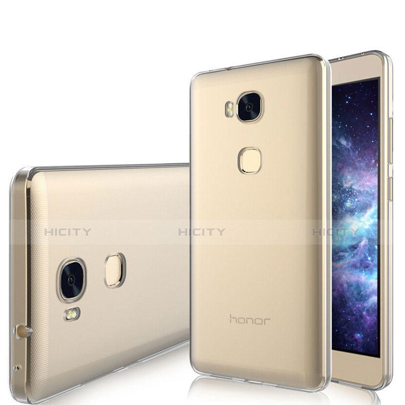 Silikon Schutzhülle Ultra Dünn Tasche Durchsichtig Transparent T03 für Huawei Honor 5X Klar