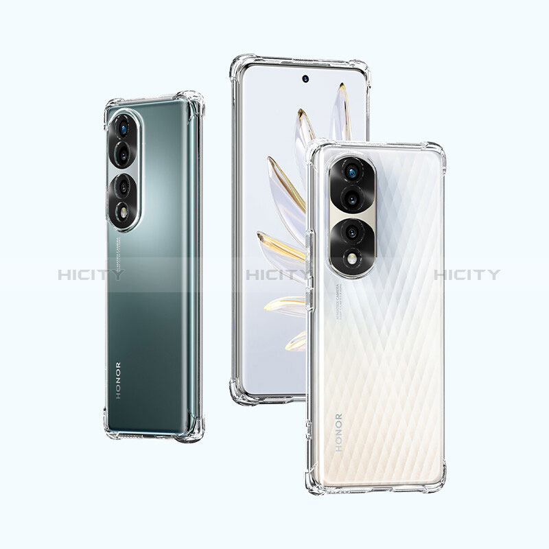 Silikon Schutzhülle Ultra Dünn Tasche Durchsichtig Transparent T03 für Huawei Honor 70 Pro 5G Klar