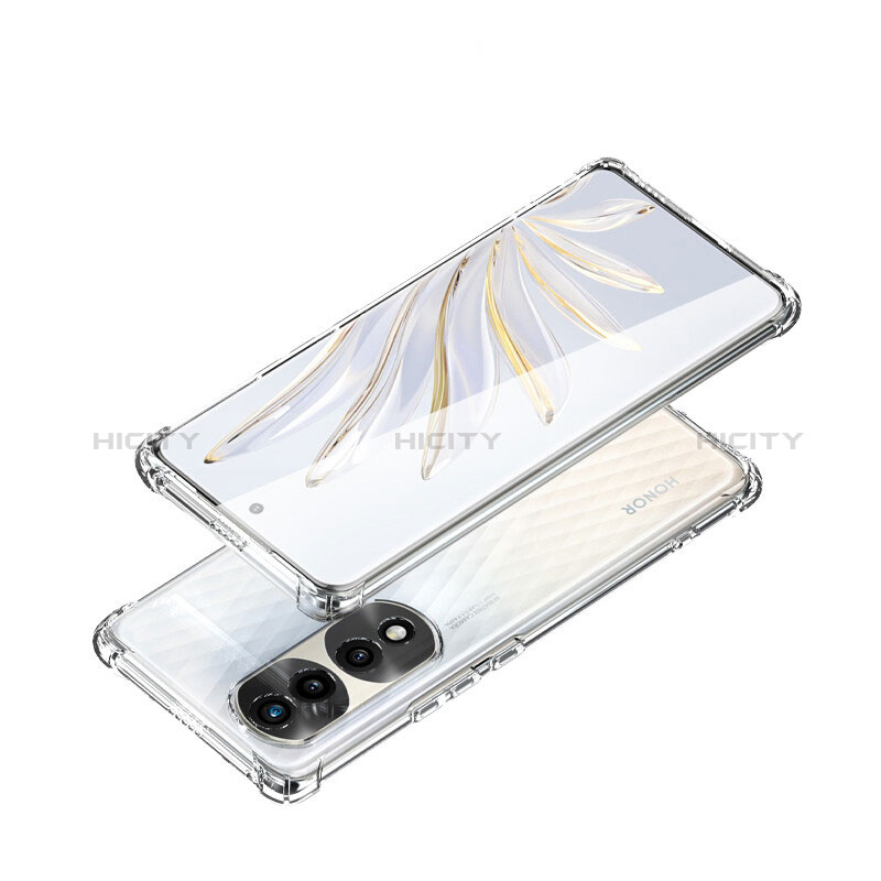 Silikon Schutzhülle Ultra Dünn Tasche Durchsichtig Transparent T03 für Huawei Honor 70 Pro 5G Klar