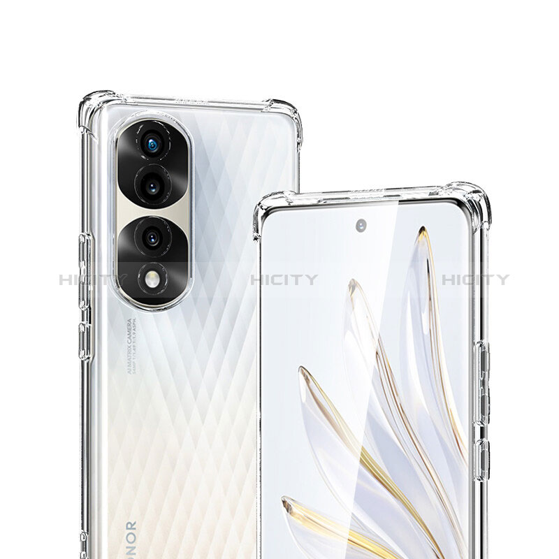 Silikon Schutzhülle Ultra Dünn Tasche Durchsichtig Transparent T03 für Huawei Honor 70 Pro 5G Klar