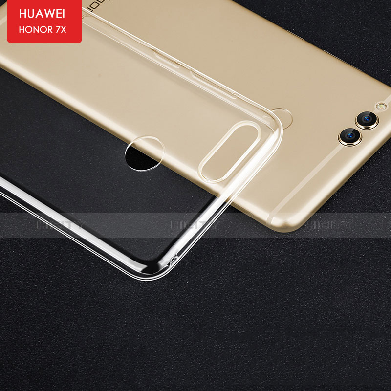 Silikon Schutzhülle Ultra Dünn Tasche Durchsichtig Transparent T03 für Huawei Honor 7X Klar