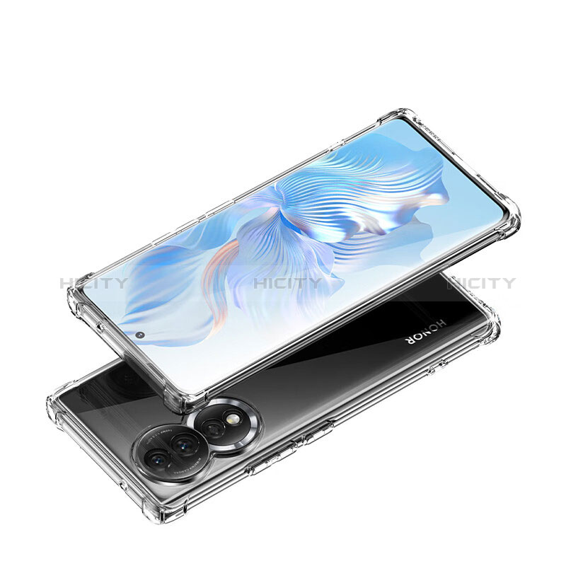 Silikon Schutzhülle Ultra Dünn Tasche Durchsichtig Transparent T03 für Huawei Honor 80 5G Klar