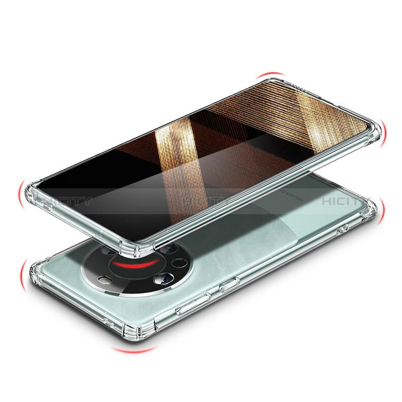 Silikon Schutzhülle Ultra Dünn Tasche Durchsichtig Transparent T03 für Huawei Mate 60 Pro Klar